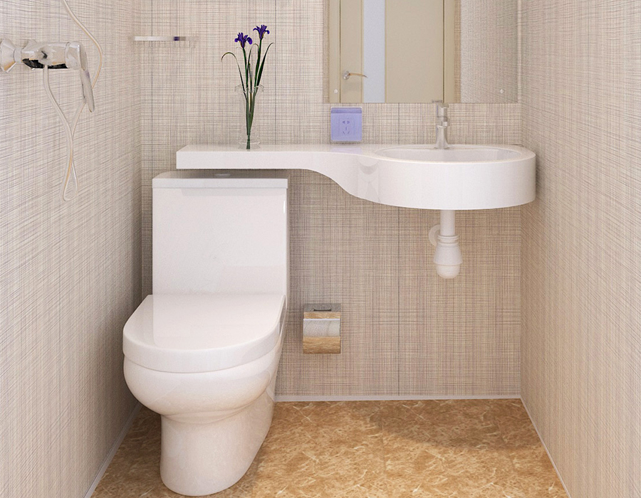 Unité de salle de bains préfabriquée modulaire pour hôtel en fibre de résine PEC à panneau complet