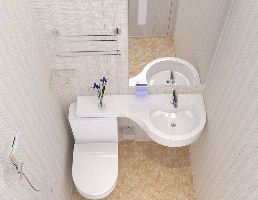 Unité de salle de bains préfabriquée modulaire pour hôtel en fibre de résine PEC à panneau complet