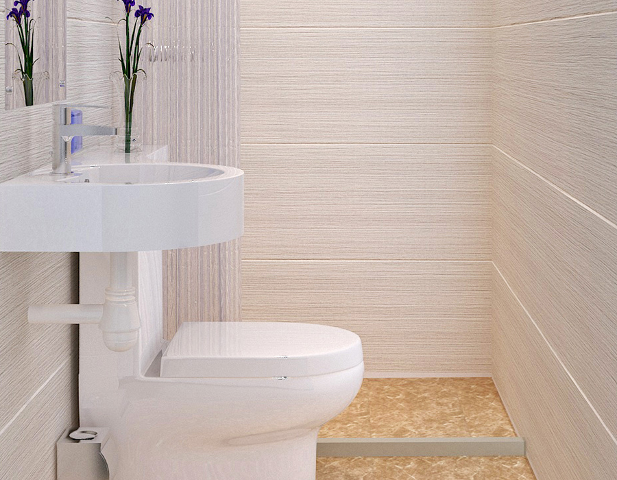 Salle de bains modulaire d'hôtel avec construction complète de panneaux de fibres de résine PEC