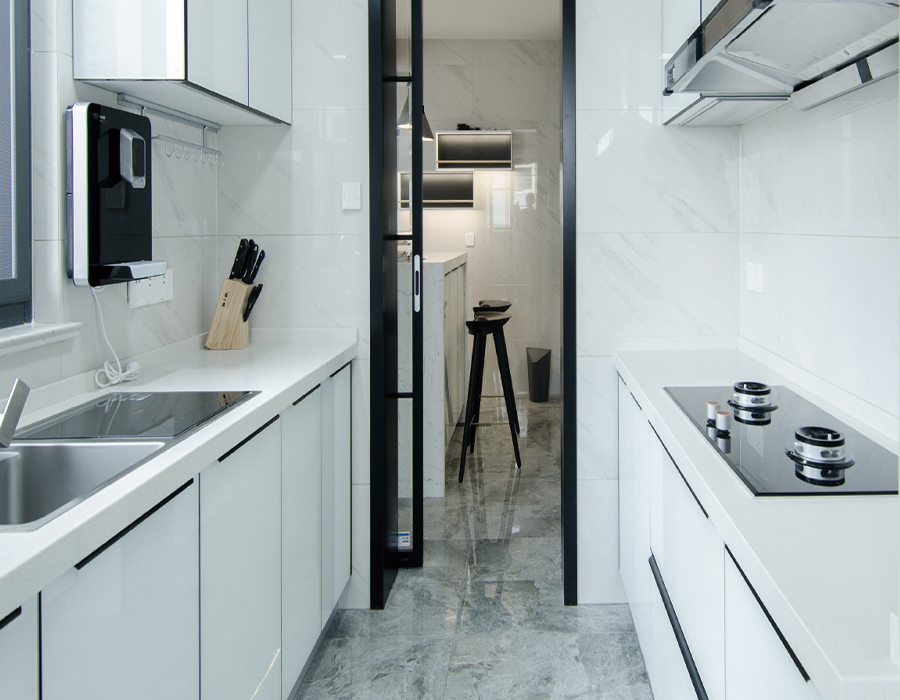 Unités de cuisine modulaires préfabriquées en carreaux de céramique