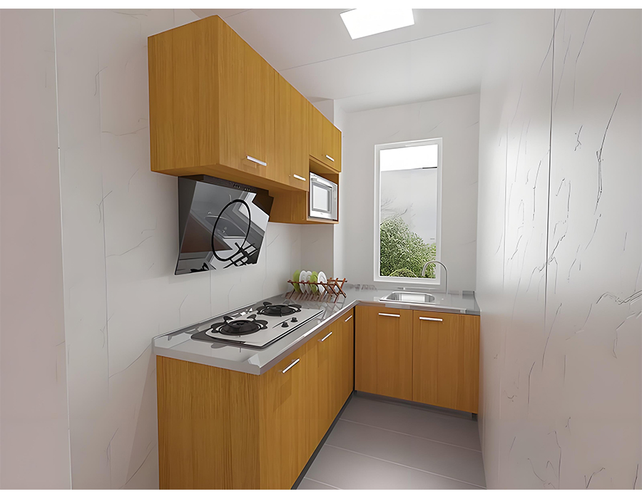 Pods de cuisine préfabriqués en panneau mural PEC