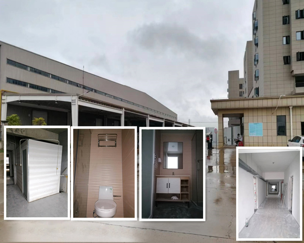La salle de bain entière du dortoir du personnel de Wuhan adopte les produits de la série Kounor